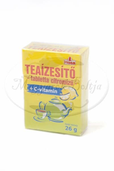 Haas teaízesitő tabletta citromízű + c vitamin 26g