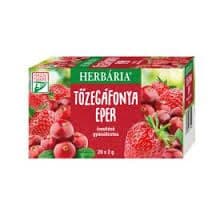 Herbária Tőzegáfonya Eper izesitésű gyümölcs tea 20x2g
