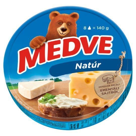 Medve natúr kenhető, zsíros ömlesztett sajt 8db 140 g