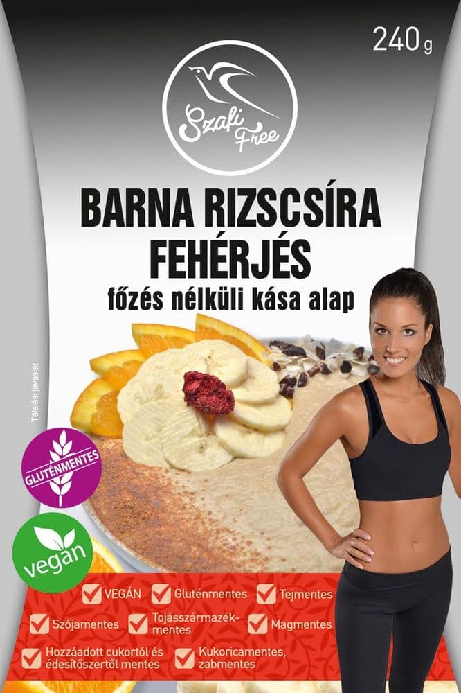 Szafi Free Barna rizscsíra fehérjes főzés nélküli kása alap 240g