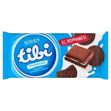 Tibi tejkrémmel karamellel és keksszel tejcsokoládé 100g