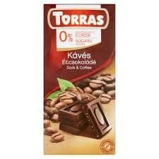 Torras Kávés étcsokoládé hozzáadott cukor nélkül 75g