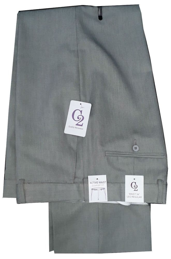 27" leg MENS SUMMER TROUSERS HIDDEN EXPANDABAND SELF ADJUSTING