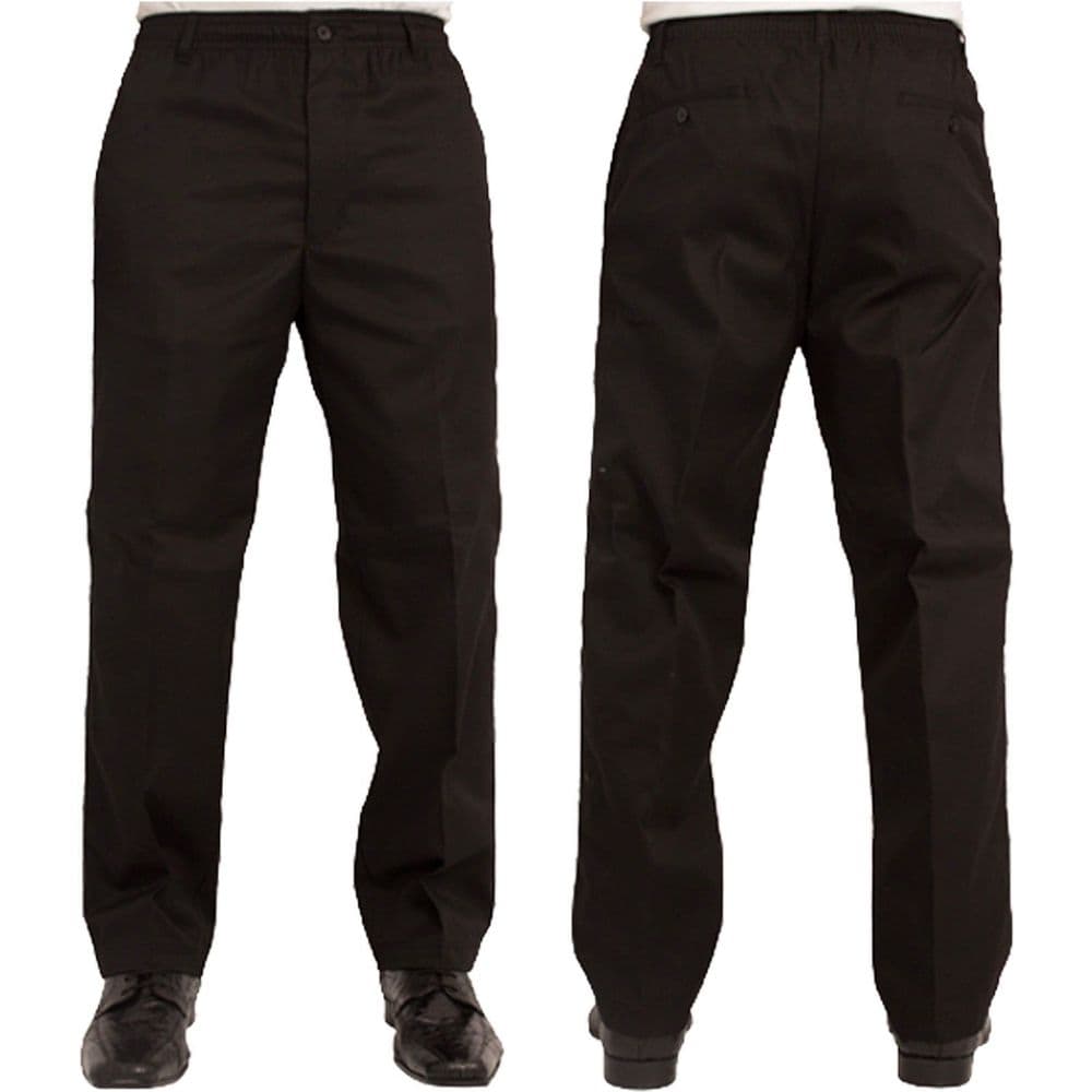 Pantaloni Uomo Elasticizzati Lavoro Pantaloni Uomo Elasticizzati Rugby Smart Casual - Vita Con Coulisse E Bottoni, Taglie 30-50, UK Pantaloni Cargo Uomo Slim - Foto 3