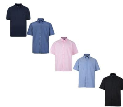 Big Mens Casual KAM Oxford Short Sleeve  Shirt  2XL  3XL 4XL 5XL 6XL 7XL 8XL