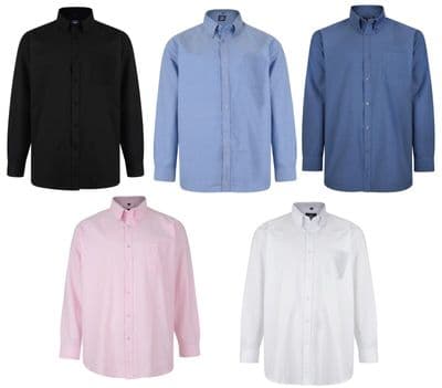 Big Size KAM Oxford Long  Sleeve  Shirts Big Mens Casual   2XL  3XL 4XL 5XL 6XL 7XL 8XL