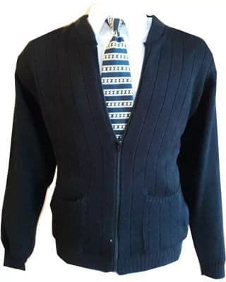 BIG Zip Up Plain Cardigans Mens Gents Jumper cardigan Grandad 3XL 4XL 5XL 6XL