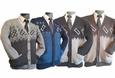 Button up Cardigan Mens Sweater/Jumper Cardi S M L XL 2XL Cassic Grandad Style