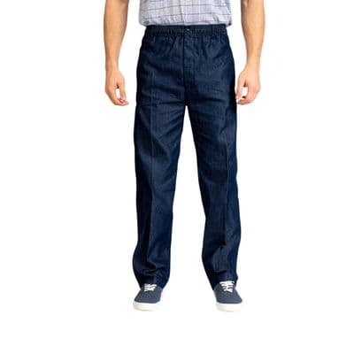 Carabou Men’s Full Elastic Waist Rugby Trousers W32–W48 L27–L29-L31 Casual Pants UK