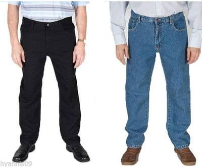 Carabou Mens Jeans Straight Regular Fit Tough Casual Jeans W 30 to W 60 Leg 33