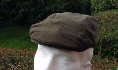 Countrywear Moleskin Flat Caps Waterproof Breathable Olive Burgundy Lovat Navy