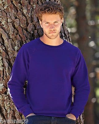 Fruit of the Loom work sport school heavy Raglan Sweatshirt Sweater Jumper