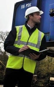 HIGH VISIBILITY WAISTCOAT VEST yellow , orange & black