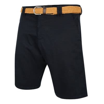 Kam Big King  Size Belted Oxford Stretch Chino Shorts KBS 3401