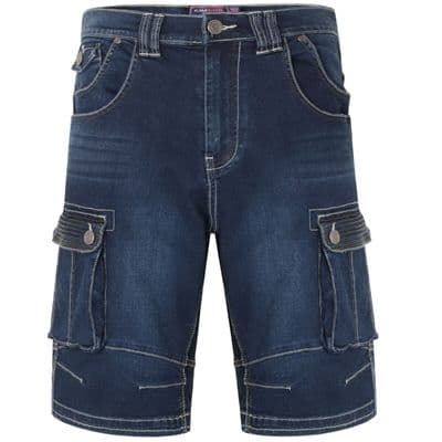 Kam Big King  size Denim Cargo Shorts Stretch Fabric for Comfort KBS IVAN