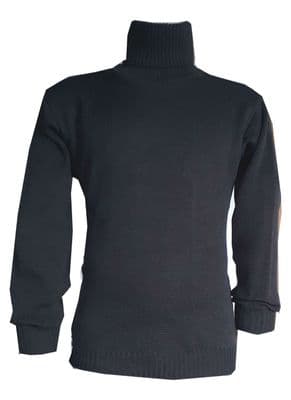 Knitted Mens Polo Neck Long Sleeve Turtle Roll Neck Winter Pullover Jumper Top