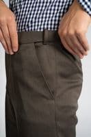 Men’s Cavalry Twill Expandable Waist Trousers – Smart Casual Comfort Fit