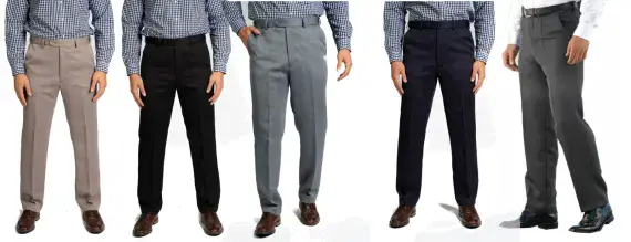 Men’s Cavalry Twill Expandable Waist Trousers – Smart Casual Comfort Fit