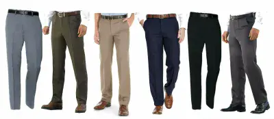 Men’s Cavalry Twill Trousers – Smart Casual Formal Pants W32-48 Length 27 29 31