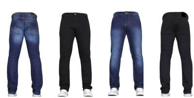Men’s Extra Short Stretch Denim Jeans – 25” & 27” Inside Leg (4 Colours)
