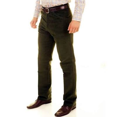Men’s Moleskin Trousers – Country Smart Casual Pants Olive Beige Navy Wine