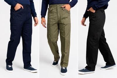 Men’s Thermal Lined Action Cargo Trousers – Warm Winter Work Pants Outdoor Wear