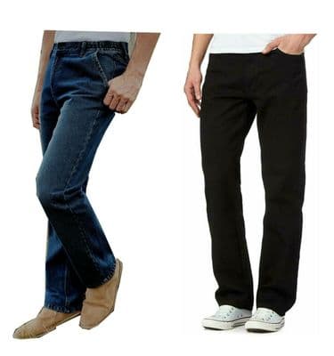 Mens Full Elasticated Jeans Waist Rugby  Smart/Casual W30-60 L 27 29 31