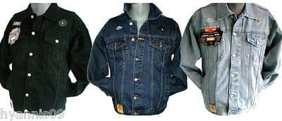 MENS KING SIZE BIG STONEWASH BLACK LIGHTWASH CASUAL DENIM/JEAN, JACKETS 5XL 6XL