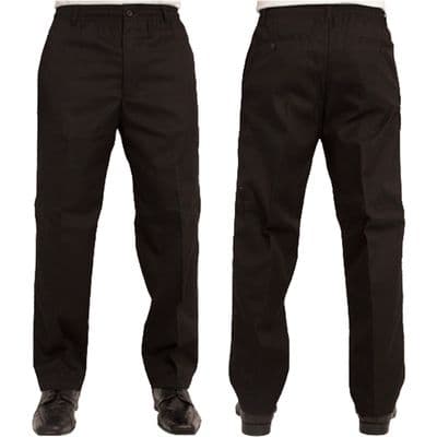 Mens Rugby Full Elastic Waist Trousers Regular Fit Work Pants W30-48 L27 29 31