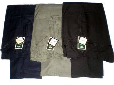 Mens Side Elastic Waist Working Walking Cargo Combat Tough Work wear Action Trousers Pants W 30 to w