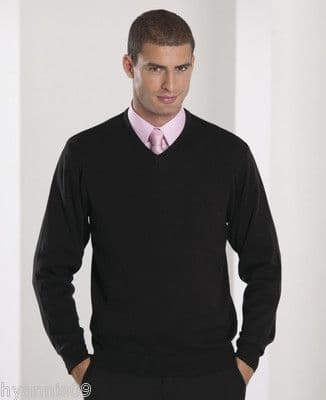 Mens v neck knitted pullover jumper sweater jersey navy black 710m