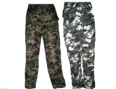 MensThermal,Fleece Lined Army Combats Cargo Camouflage Military Trouser/ Pants