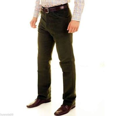 Moleskin Country Wear Trousers Olive Beige Navy  W30 upto W46