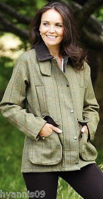 New Ladies Derby Tweed Quilted Heavy Weight Country Jacket, Coat