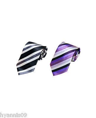 SILKY TIES FORMAL CASUAL WEAR Colours Black and Lilac