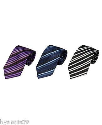SILKY TIES FORMAL CASUAL WEAR Colours Lilac, Black and Navy