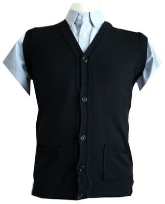 Sleeveless Plain Button  Cardigan Sweater Jumper waistcoat Plain Tank top V neck