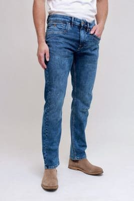 STRETCH  JEANS KAM    Knitted Denim SLIM FIT Lightwash & Silver Colour