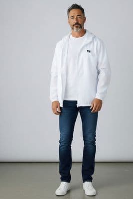 Unisex White Crown Green Bowls Jacket Fleece Lined Waterproof Coat