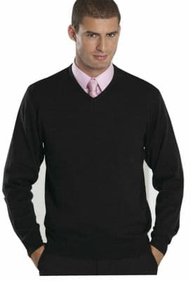 V neck plain jumper long sleeve knitted pullover sweater jersey  casual wear