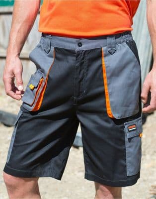 Work Wear Shorts Heavy Duty  Combat Cargo Elastic Waist Tradesman Tool pockets