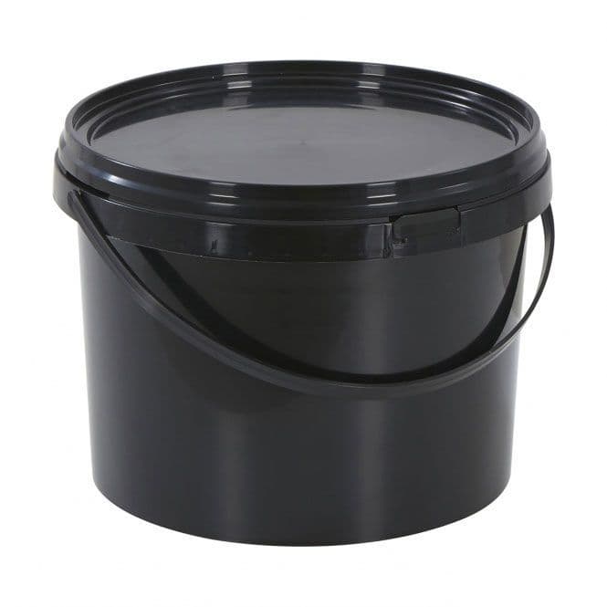 10 litre Black Plastic Bucket & lid