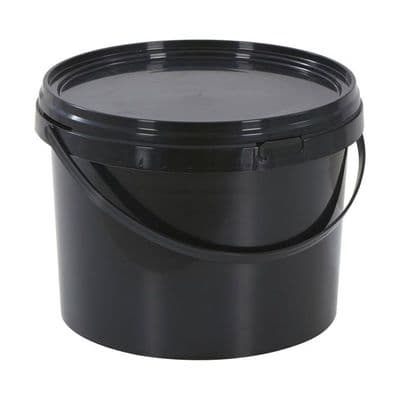 10 litre Black Plastic Bucket & lid