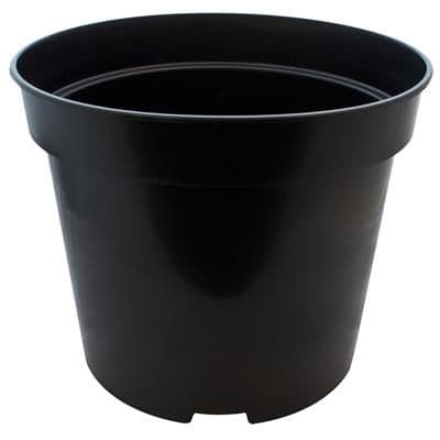 20 Litre Round Black plastic plant pot