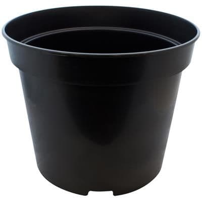 25 Litre Round Black plastic plant pot