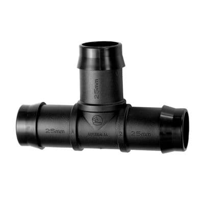 25mm Barbed Plastic T Piece