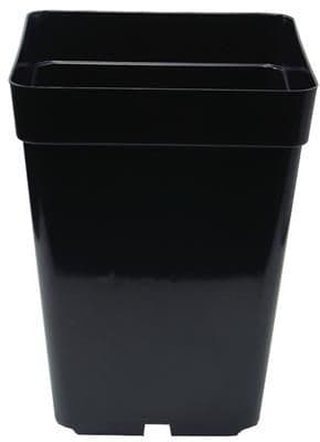 3 litre black square plant pot
