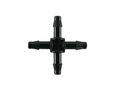 4mm Barbed Plastic Cross Connector