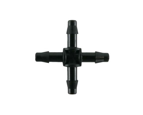 4mm Barbed Plastic Cross Connector