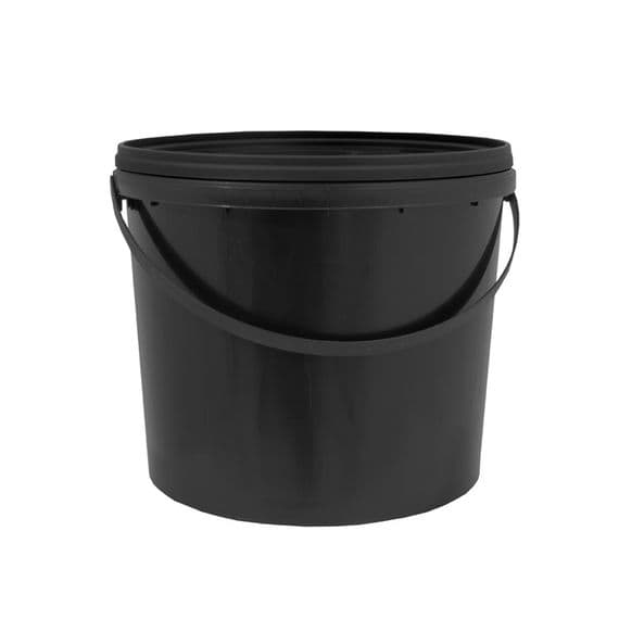 5 litre Black Plastic Bucket and Lid